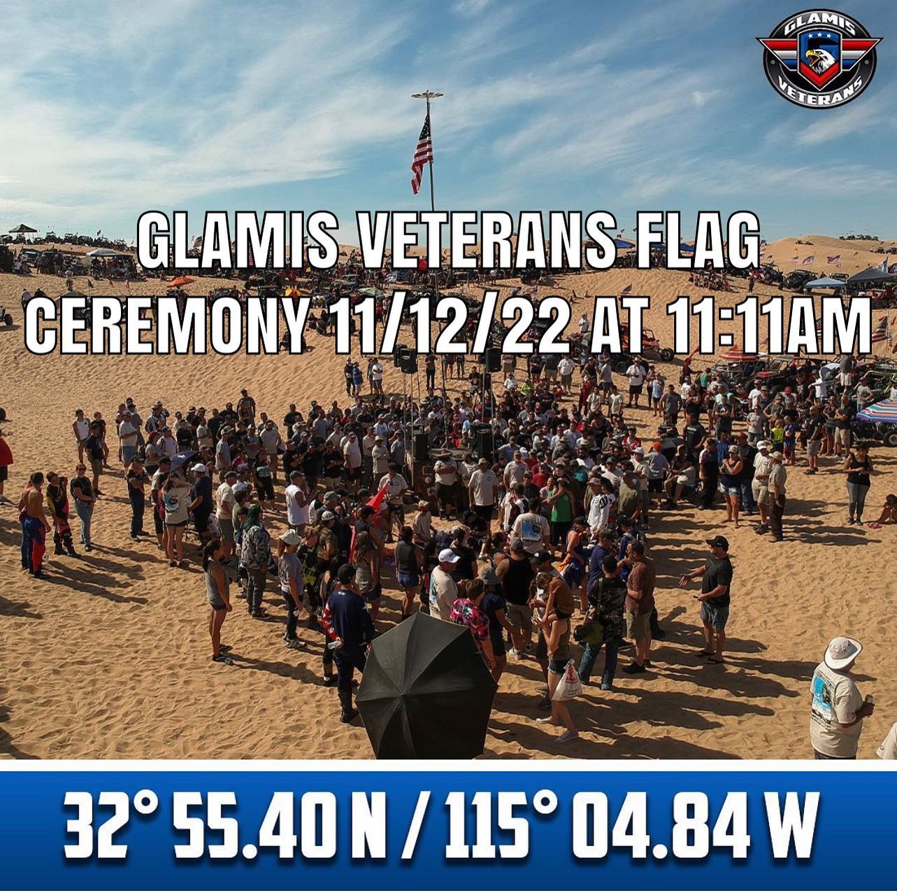 The 19th Annual Veterans Day Gathering in Glamis California