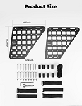 Kemimoto Seat Side Molle Panels for Polaris Ranger XP 1000 2018-2024