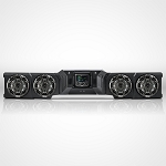 SSV Works CanAm Defender | 2018-2027 HD10 & 2027 HD11 | 4-Speaker Overhead Sound Bar w/Kenwood Bluetooth and Kicker KM Speakers