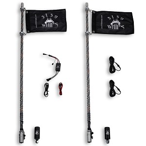 5150 Platinum 2×187 LED Whips with Bluetooth app control 