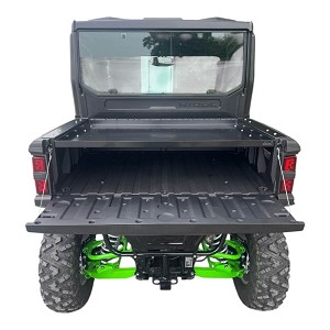 AJK Offroad Bed Tray installed on Kawasaki Ridge doubling cargo platform 