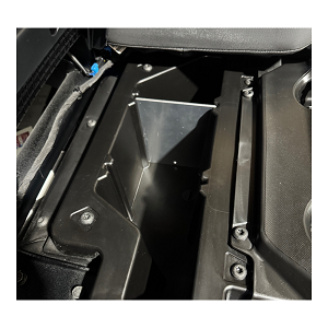 AJK Offroad under-seat storage divider installed in Polaris Ranger 1500XD 