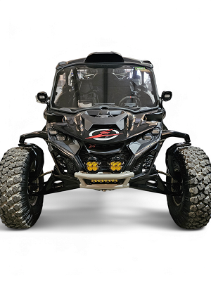 Elektric Offroad AMP front winch bumper installed on 2024 Can-Am Maverick R 