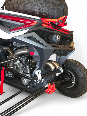 Elektric Offroad Volt rear bumper installed on 2024+ Can-Am Maverick R Max 